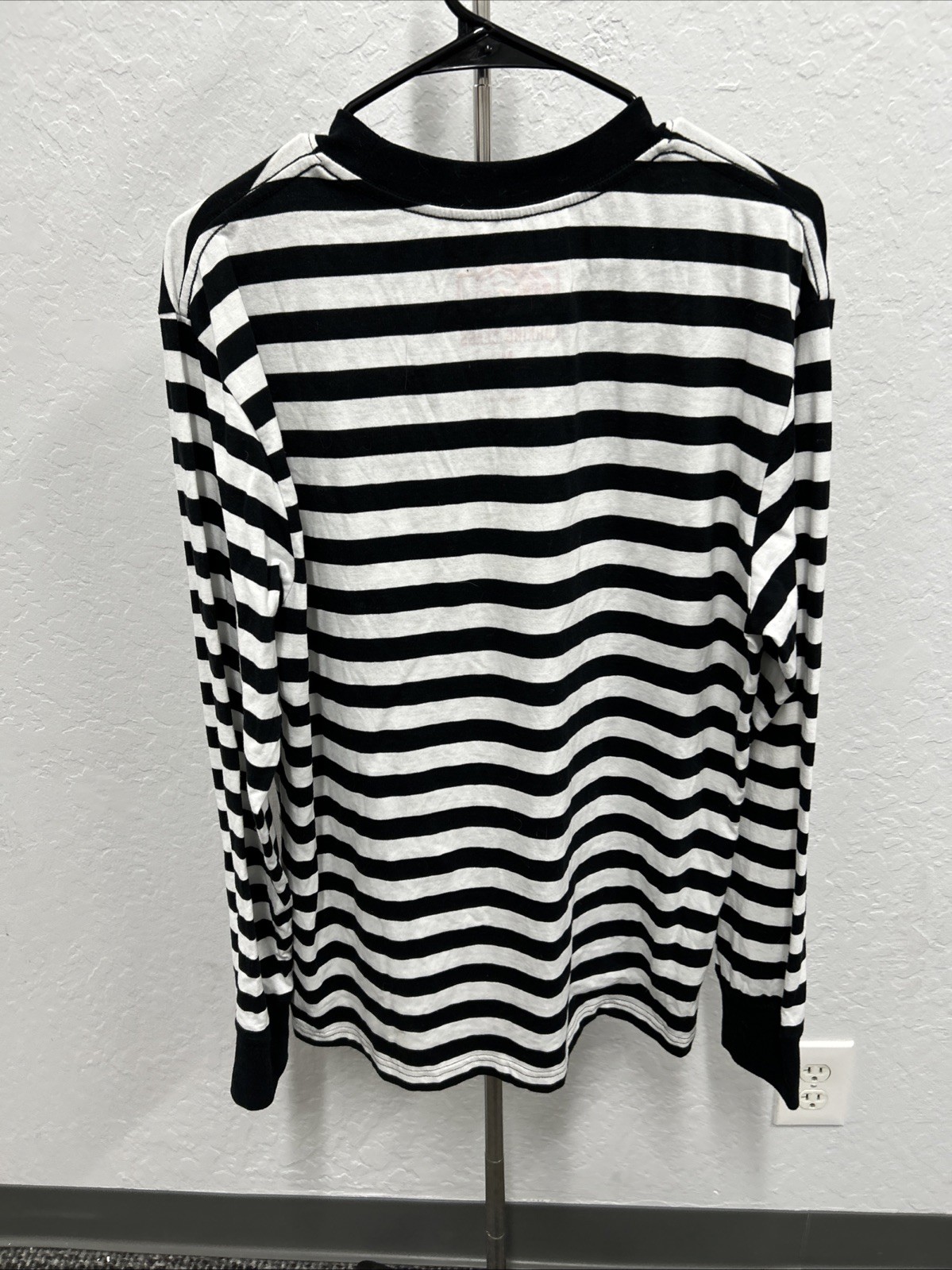 Lurking Class Peeking Striped Long Sleeve Graphic Shirt Grunge Punk Mens Medium gallery