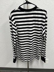 Lurking Class Peeking Striped Long Sleeve Graphic Shirt Grunge Punk Mens Medium