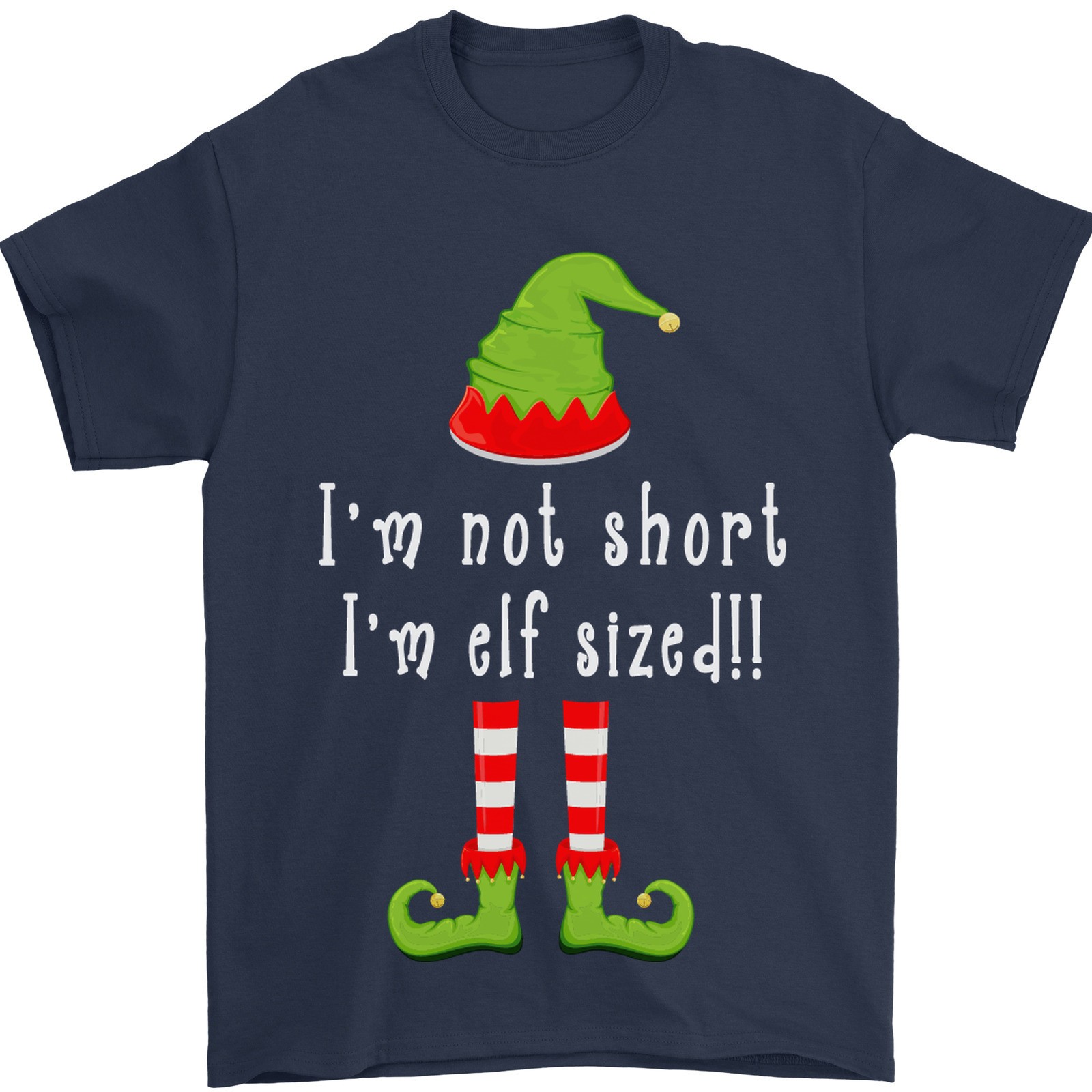 Im Not Short Im Elf Sized Funny Christmas Mens T-Shirt 100% Cotton gallery