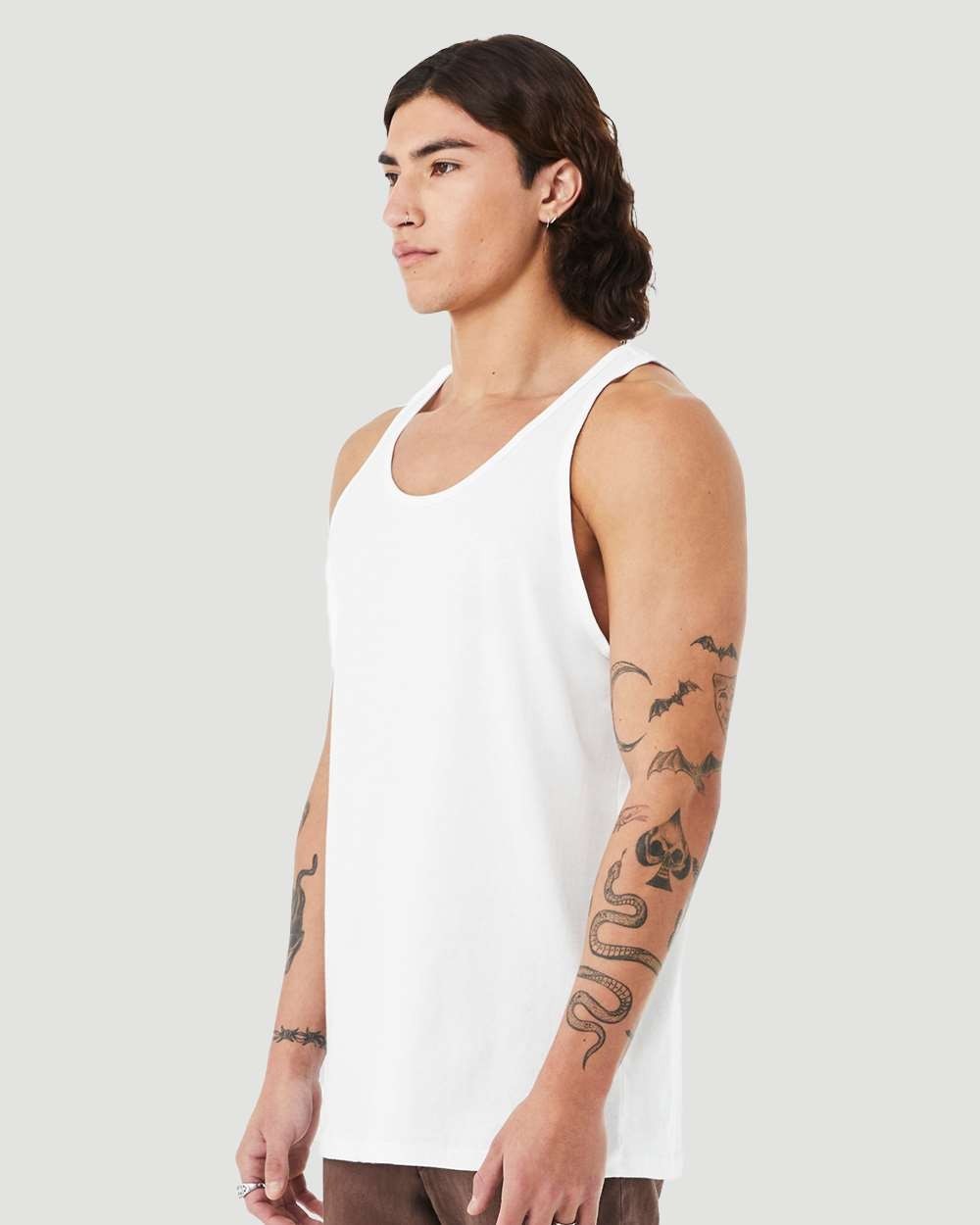 BELLA + CANVAS Unisex Tank Top Medium 3480CVC airlume jersey lot of 3 white new gallery
