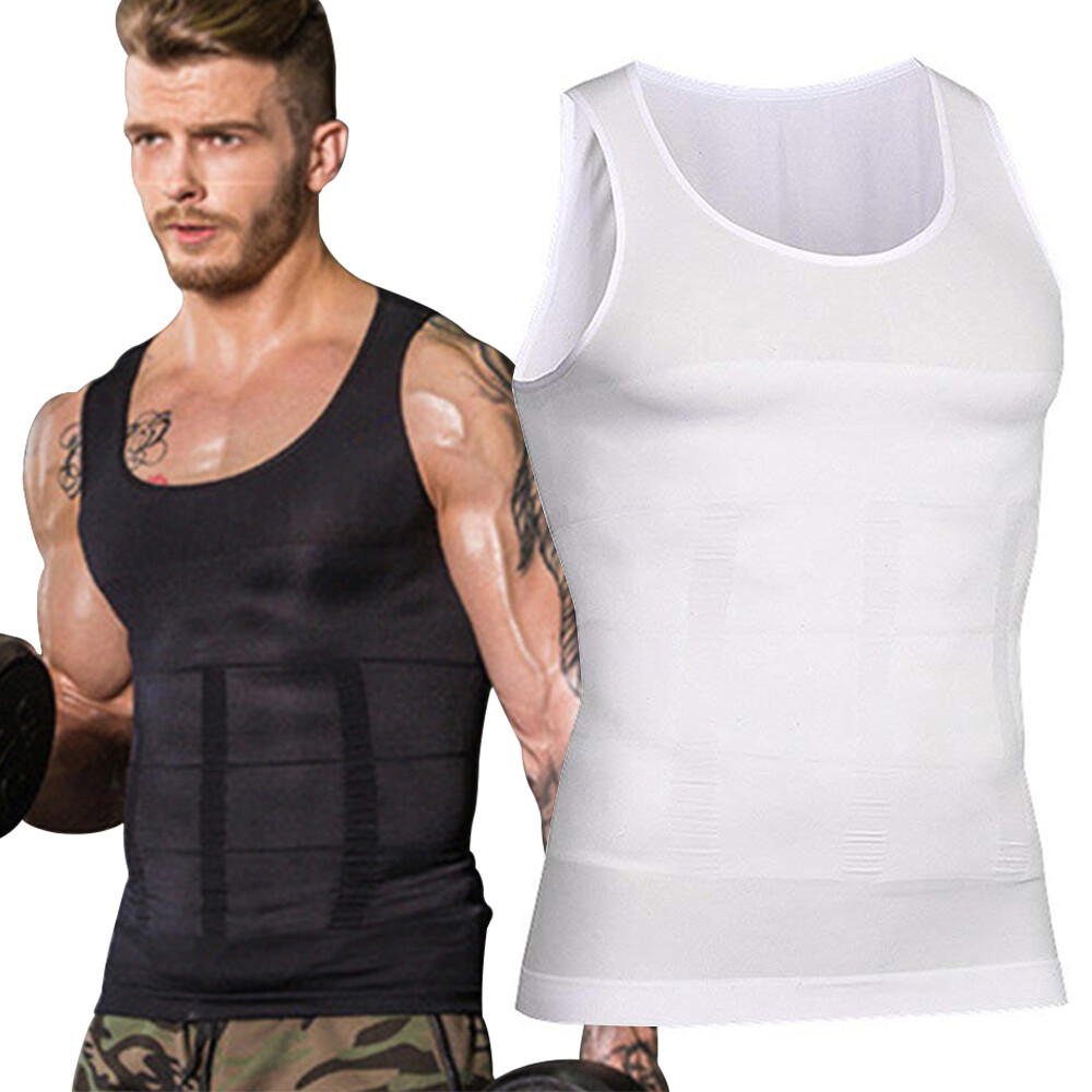 Men Abs Tummy Control Slimming Body Shaper Undershirt Male Mesh Tank Top Vests gallery