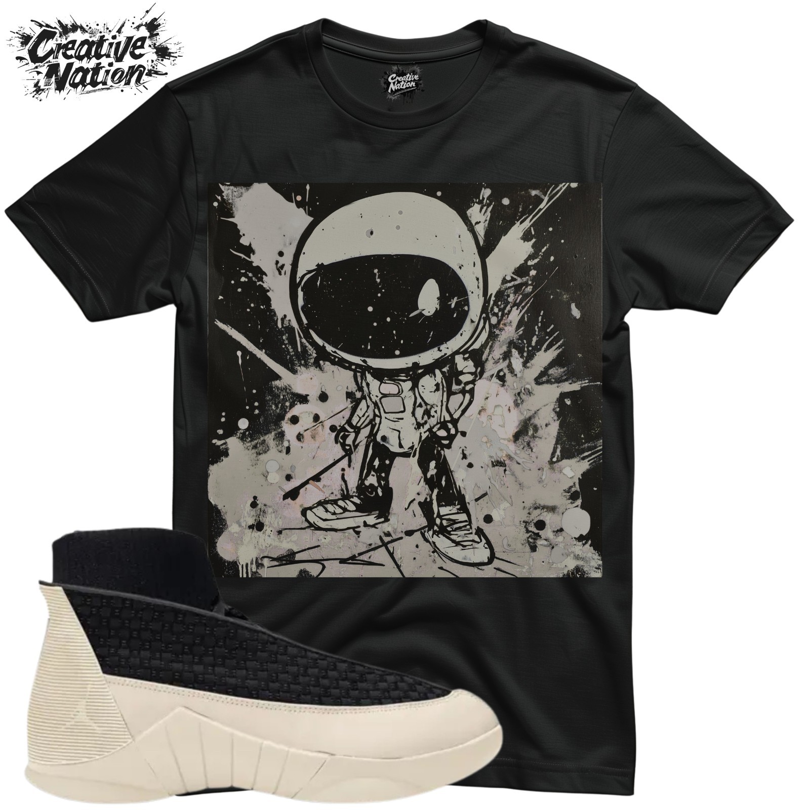 Shirt To Match 15 Black Muslin Unisex Tee Sneaker Shirt Cool Shirt Sneaker Tee gallery