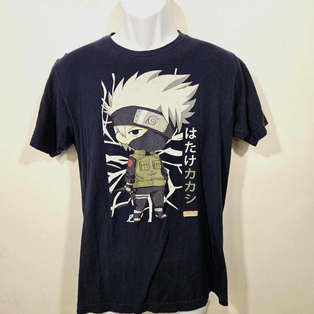 Naruto Shippuden Anime Men’s Official Licensed Kakashi Blue T-Shirt Size M (55)