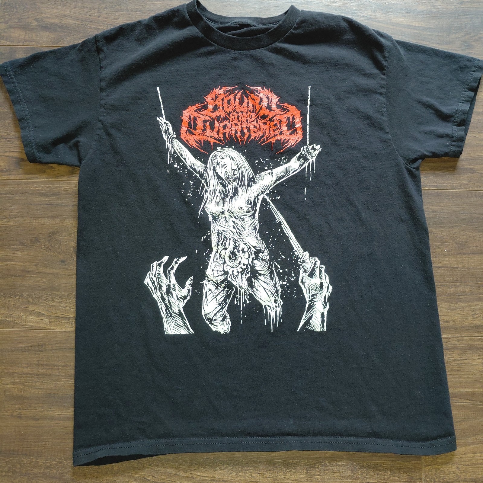 Bound And Quartered Metal Band Music T Shirt Tee - Size Medium - Black Punk Goth gallery