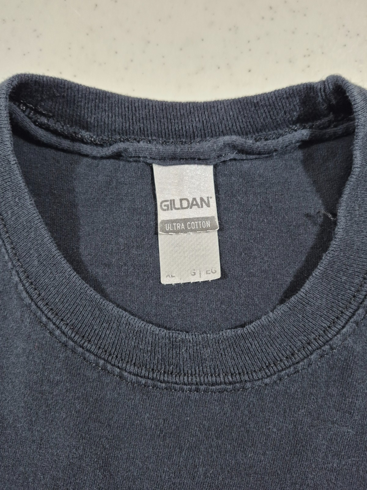 Gildan Mens XL Black Ultra Cotton Long Sleeve Shirt, see measurements gallery