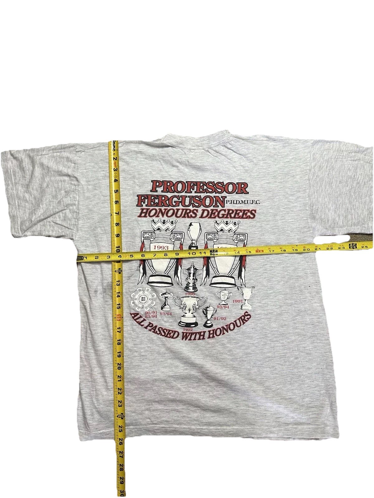 Vintage Old Trafford University T Shirt Double Sided EPL Manchester Unique gallery