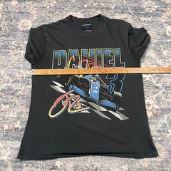 Daniel Ricciardo Formula 1 T Shirt Size Large Faded Black Vintage Style AOP Car
