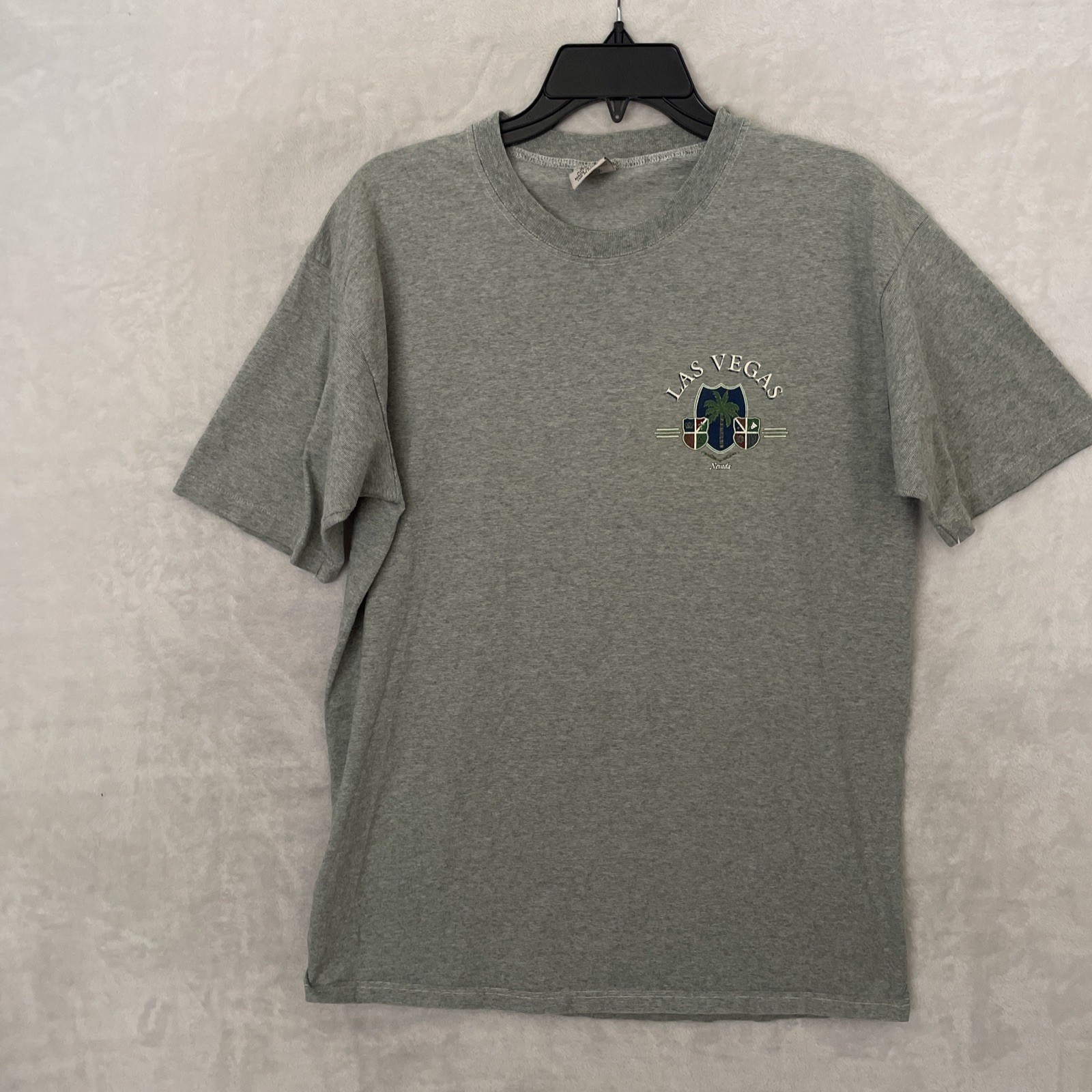 Cal Cru Mens T Shirt Gren Graphic Destination Las Vegas Large Cotton VTG 90s