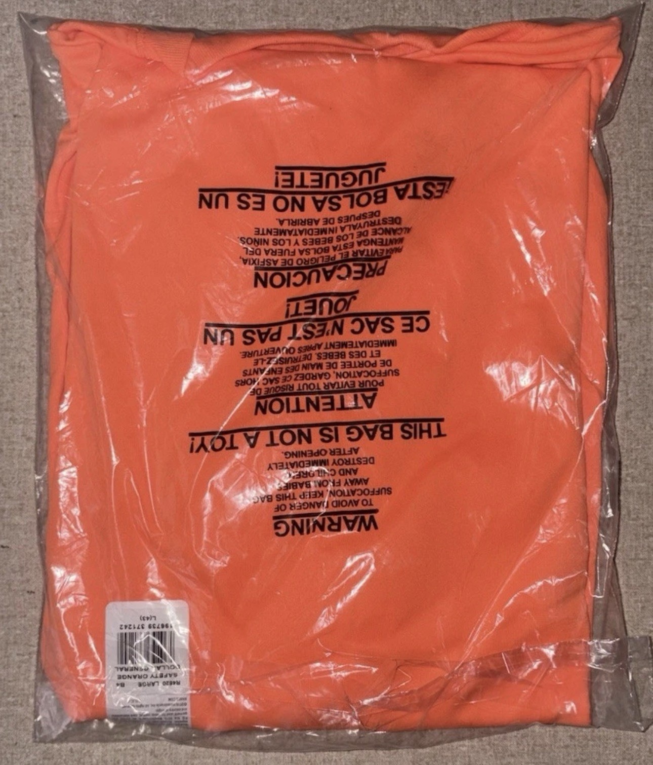 Hanes Unisex Ecosmart T Shirt Casual Safety Orange Plain T-Shirt - Large gallery