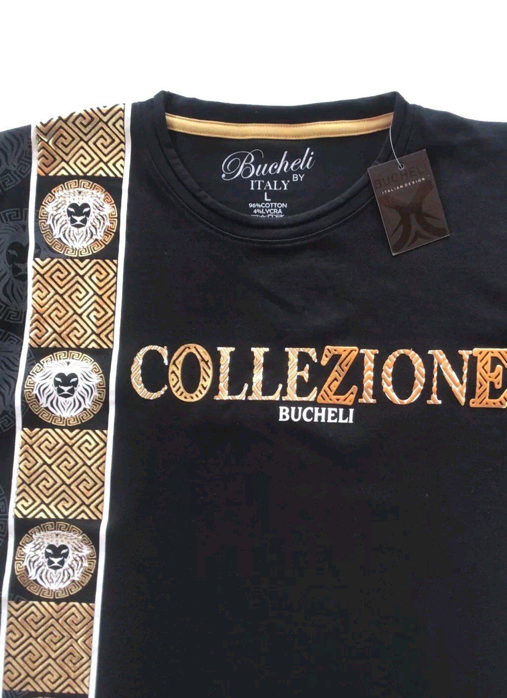 Men's Bucheli Cotton T Shirt,Italian Style,Slim Fit,Stretch M L.…A12.A gallery