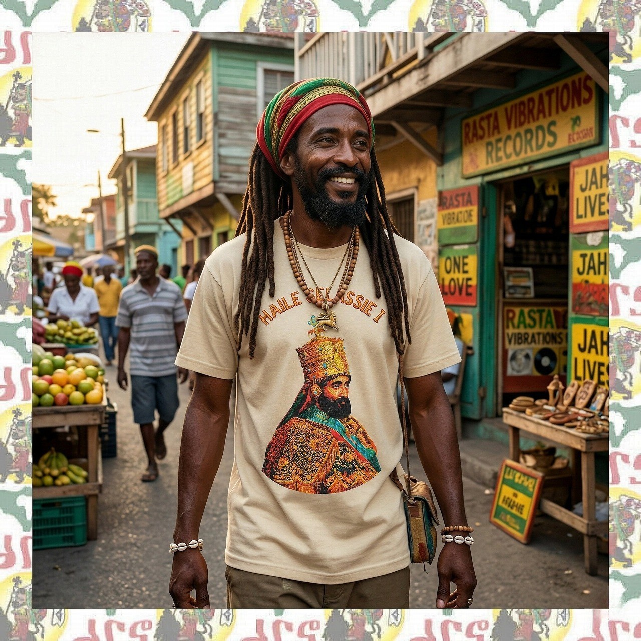Haile Selassie I [drs] 5.6oz T-Shirts Roots Reggae Africa Ethiopia Jamaica gallery