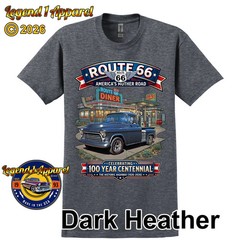 Route 66 100 Year Centennial, 1955 Chevy Pick Up, Custom Made T-Shirt