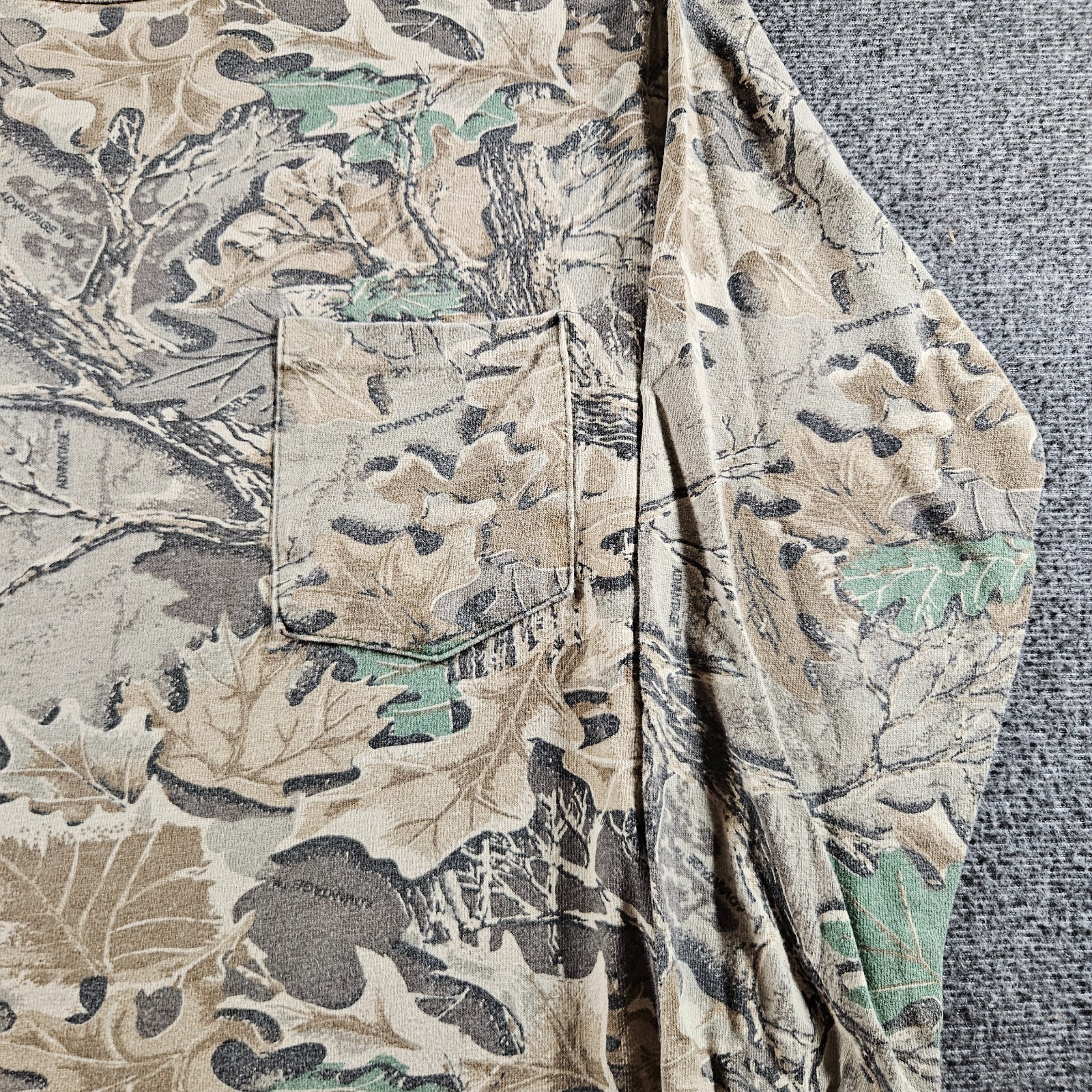 Vintage Spartan Realtree Long Sleeve Camo Pocket Shirt 80s Made In USA Size S gallery