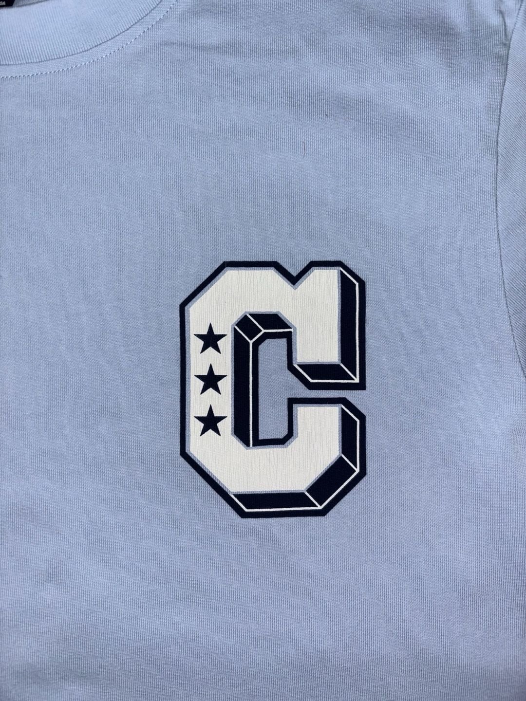 H&M Regular Fit Light Blue Varsity Graphic C T-Shirt gallery