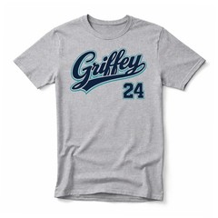 Griffey Jr. 24, Seattle Baseball HOF themed Pre-Shrunk Ring Spun Cotton T-Shirt