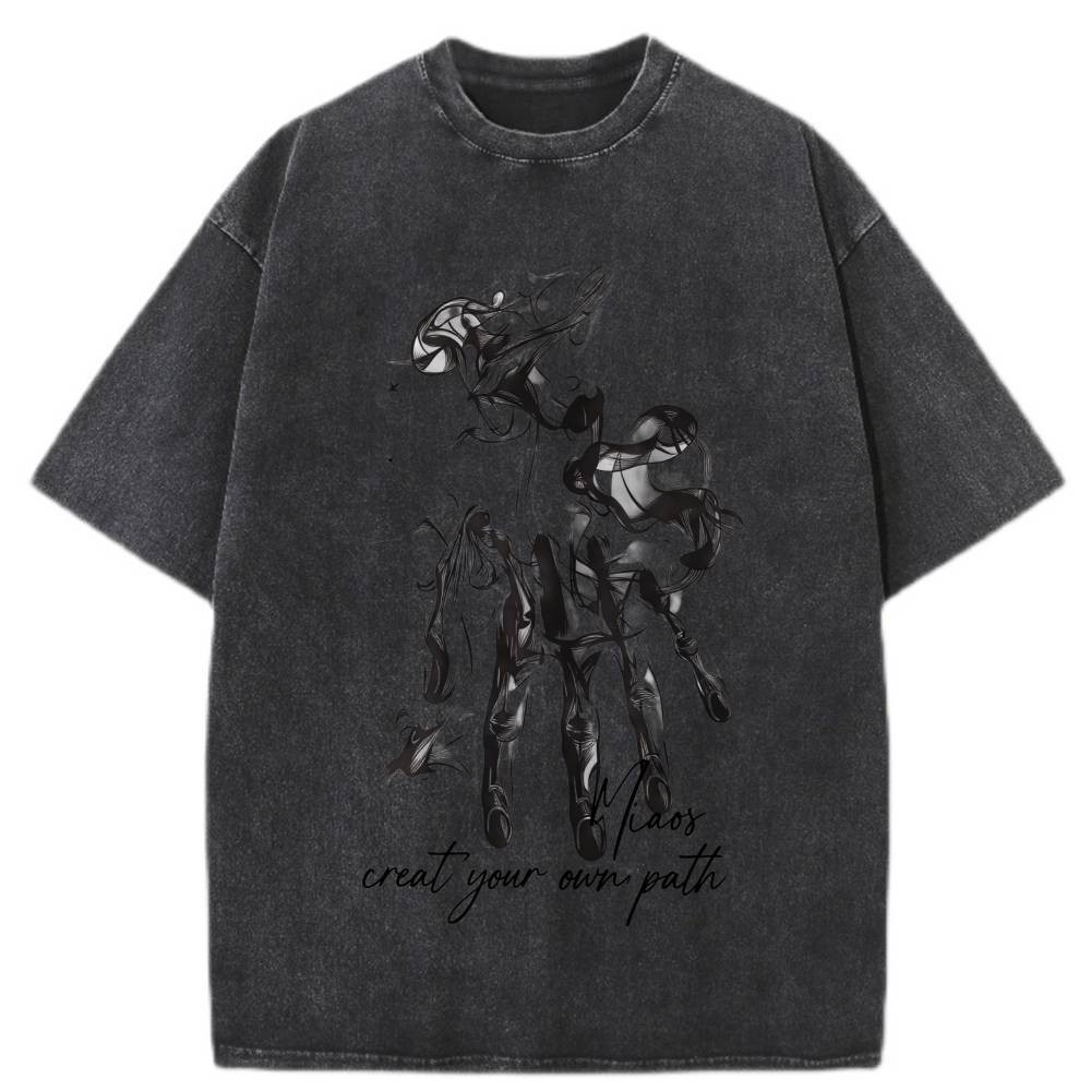 100% Cotton Oversized T-Shirt, Smoke Hand Art Vintage Streetwear Unisex Tee gallery