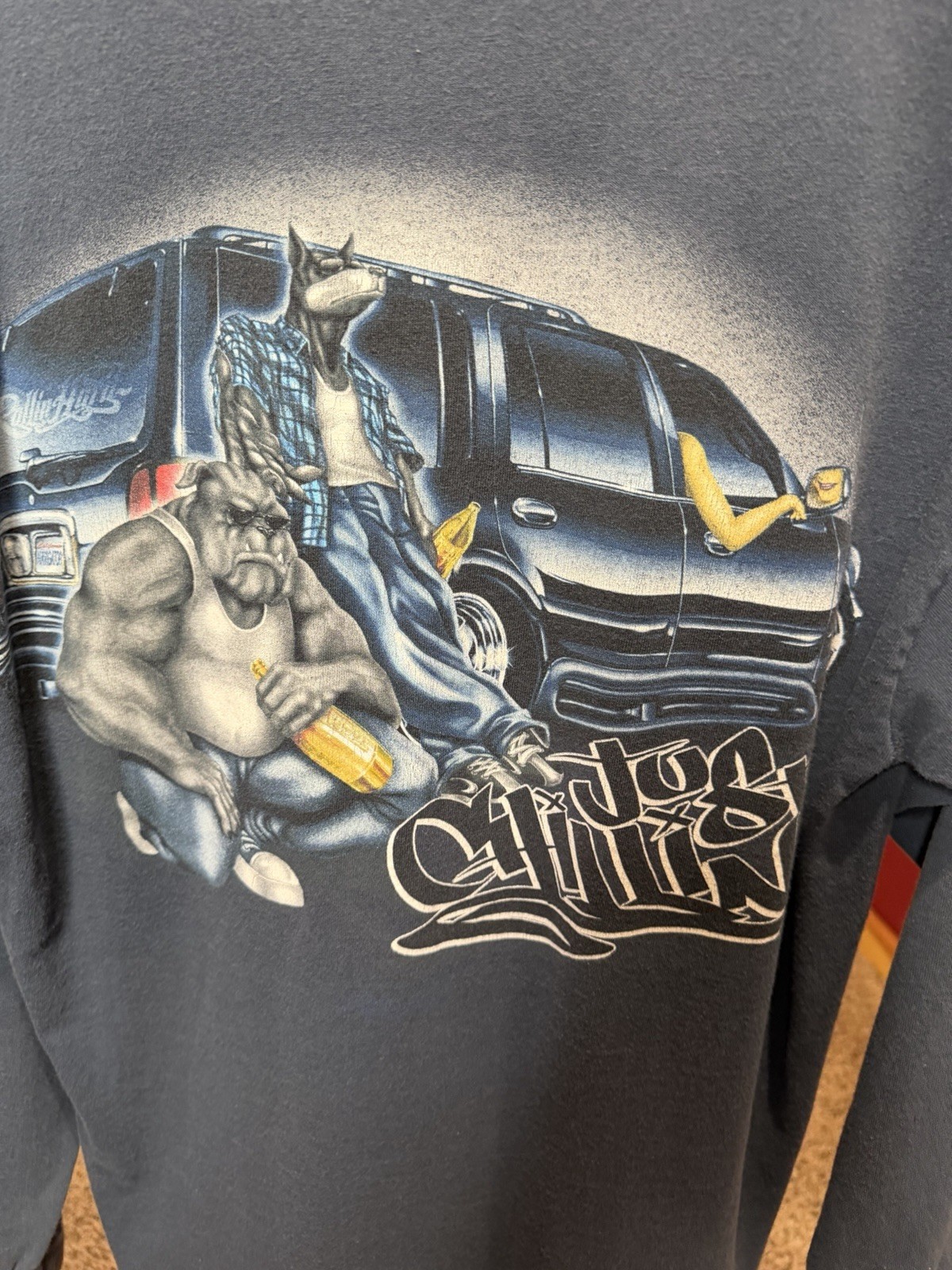 Y2K Rollin Hard Just Chillin Low Rider Long Sleeve With Sleeve Hit(XL) gallery