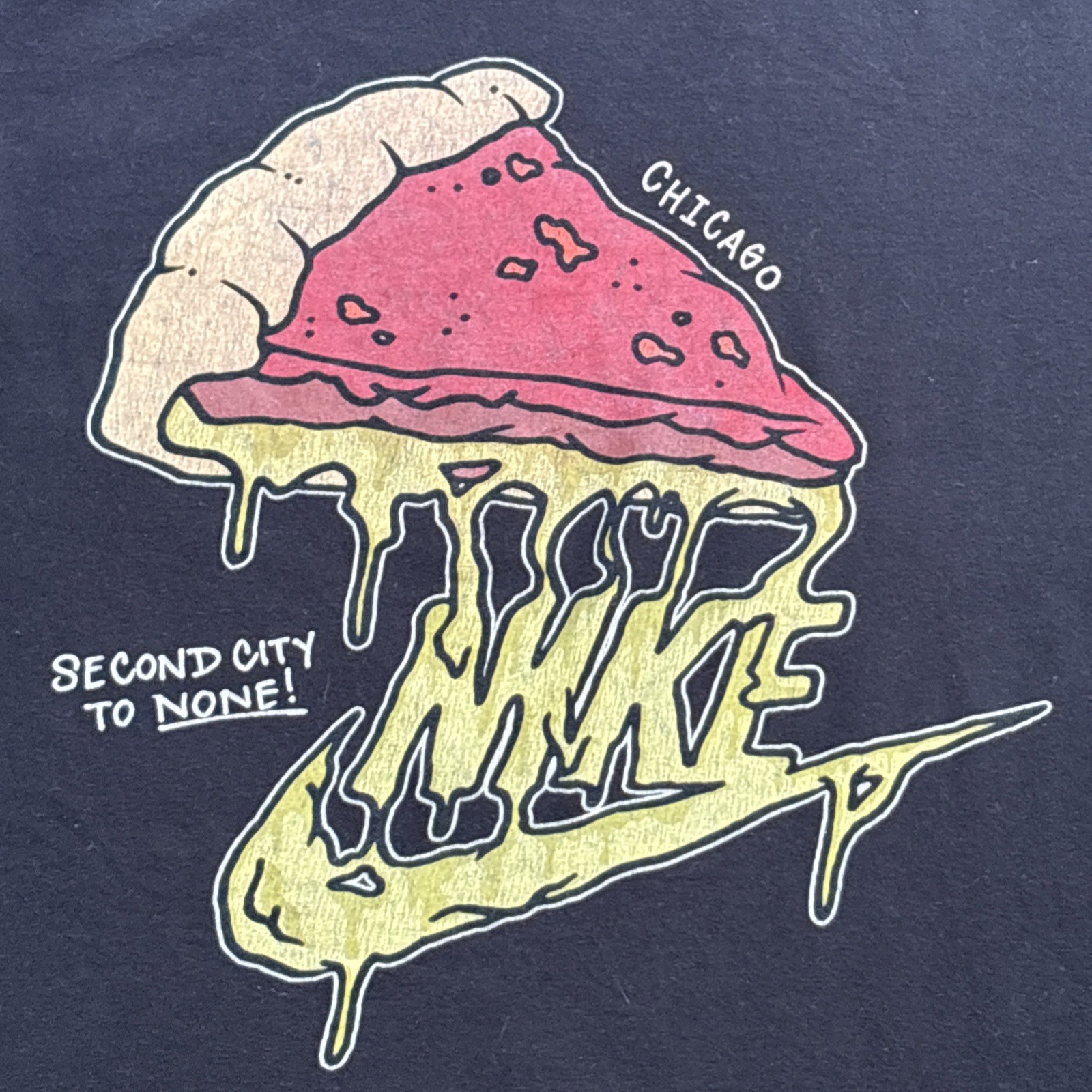 The Nike Tee Chicago Second City to None Men's Print Black T-Shirt Size Large gallery