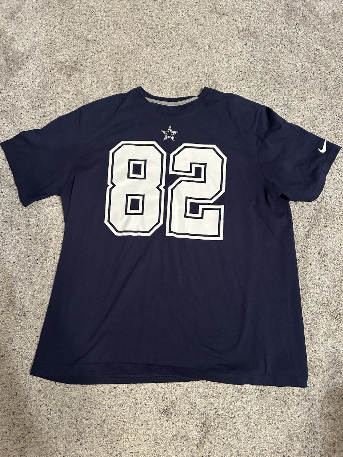 Nike NFL Team Apparel T Shirt Mens 2XL Dallas Cowboys Witten #82 Blue Football