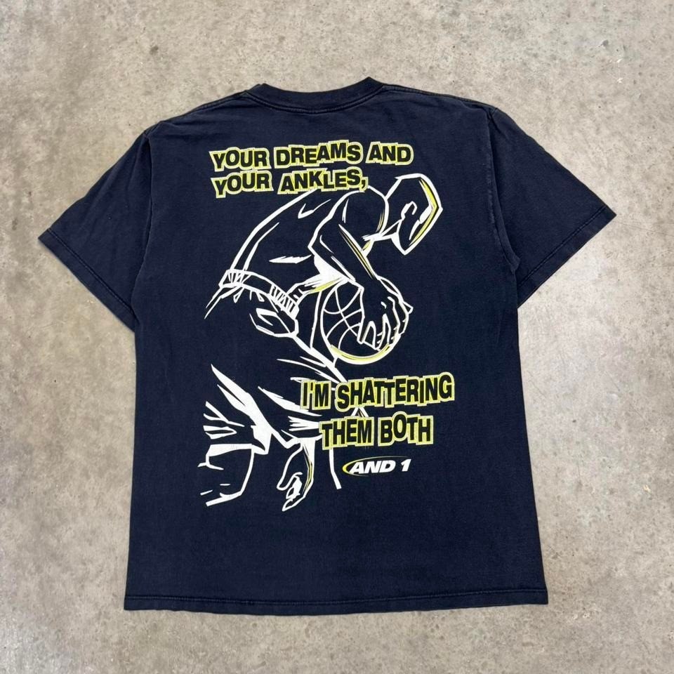 Vintage 90s And 1 Street T-shirt Basketball Tee Black Mens XL