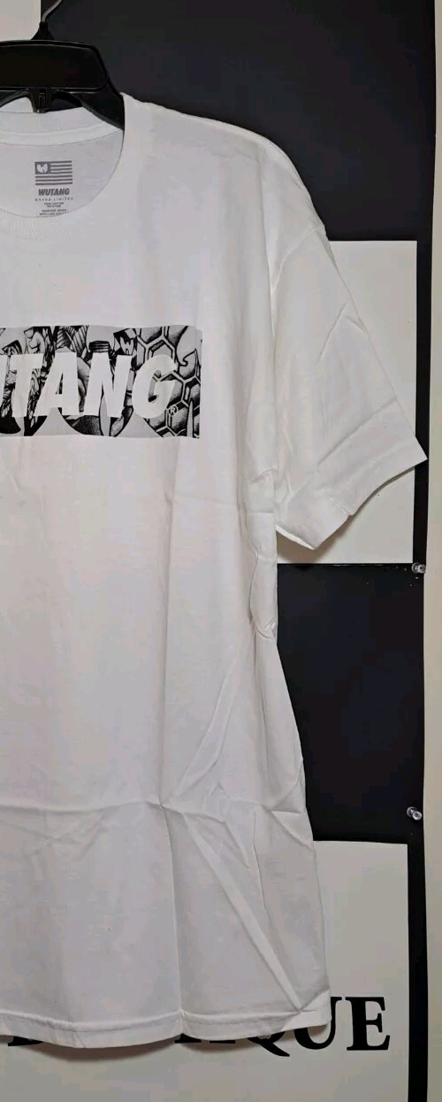 Wu-Tang T-Shirts Short Sleeve 100%Cotton Mens Graphic Logo Box Large White gallery