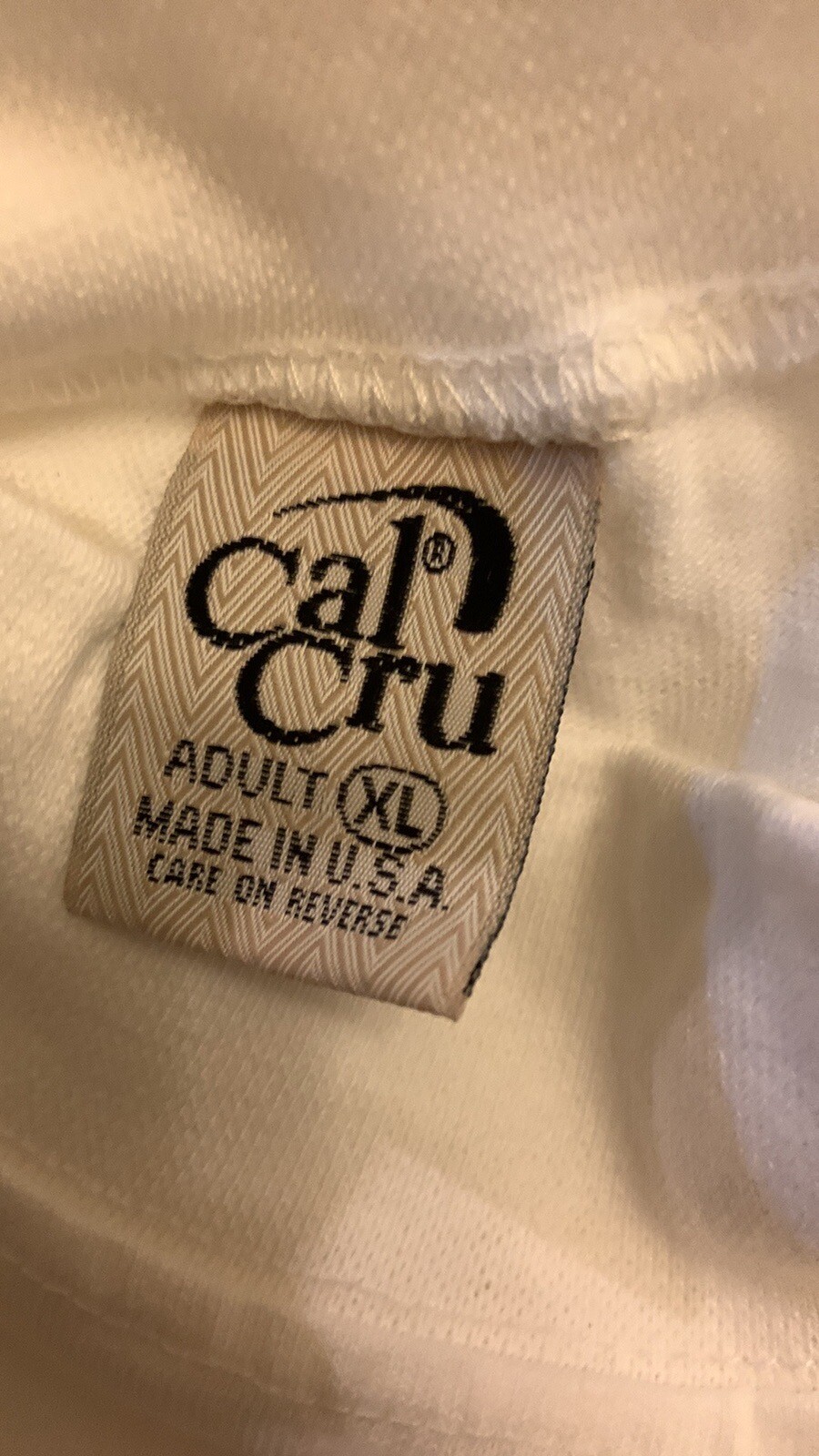 Vintage Cal Cru white blank long sleeve crew neck T-shirt size X-Large NEW gallery