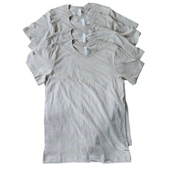 Bella + Canvas Unisex Jersey 100% Cotton Retail Fit T-Shirt 3001 Tan M Lot of 4