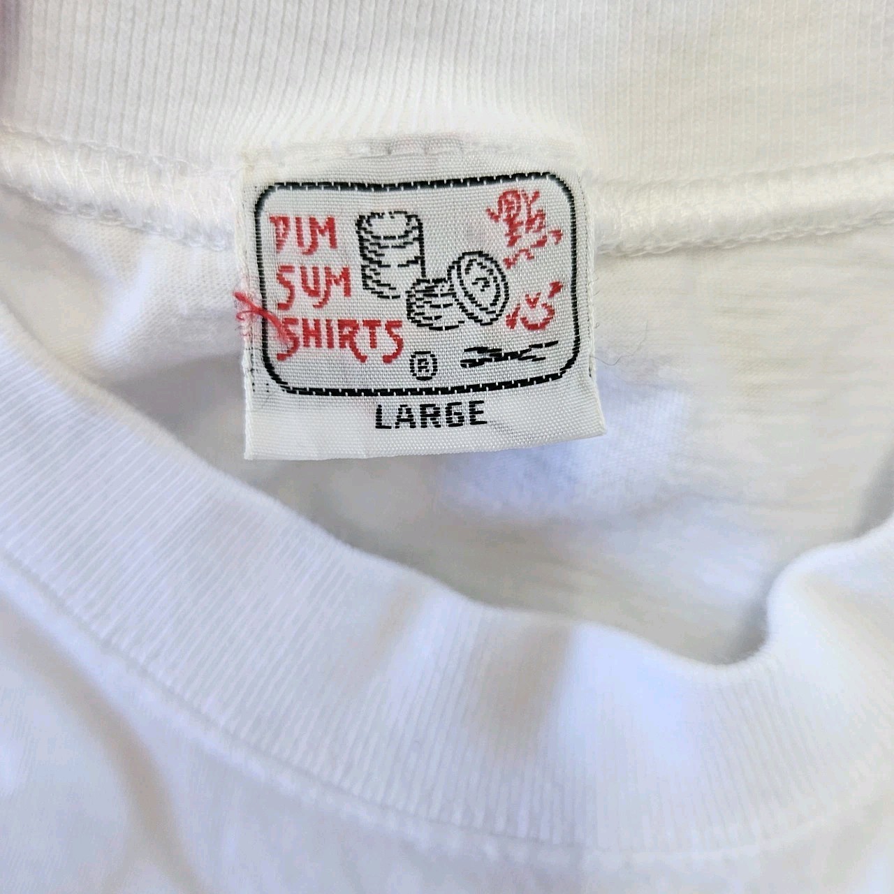 Vintage Dim Sum Shirts I Survived Hong Kong T Shirt Size L White 2 Sided Graphic gallery