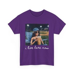 I Live Here Now Shirt, Ballfield Baseball Girl Softball Meme Funny Shirt