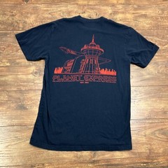Futurama Planet Express T-shirt Graphic Tee Navy Blue Unisex Short Sleeve Small