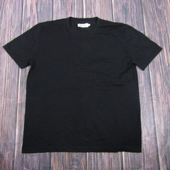 Collars & Co Shirt Mens XL Black Premium Cotton Silk Crew Neck Short Sleeve Tee