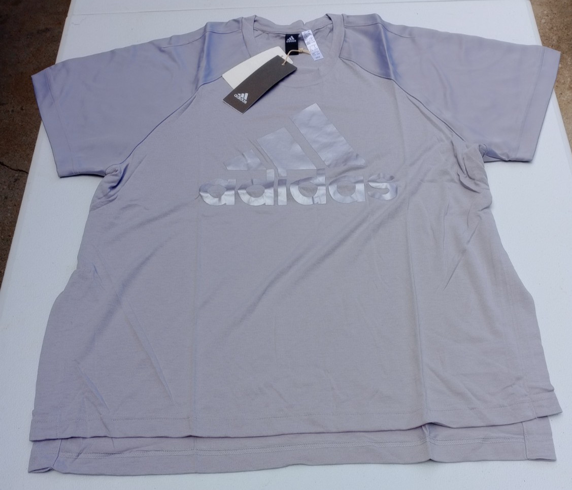 ADIDAS Multi-Sport Woman's T-Shirt Grey/Silver, XL New with Tags, imperfections. gallery