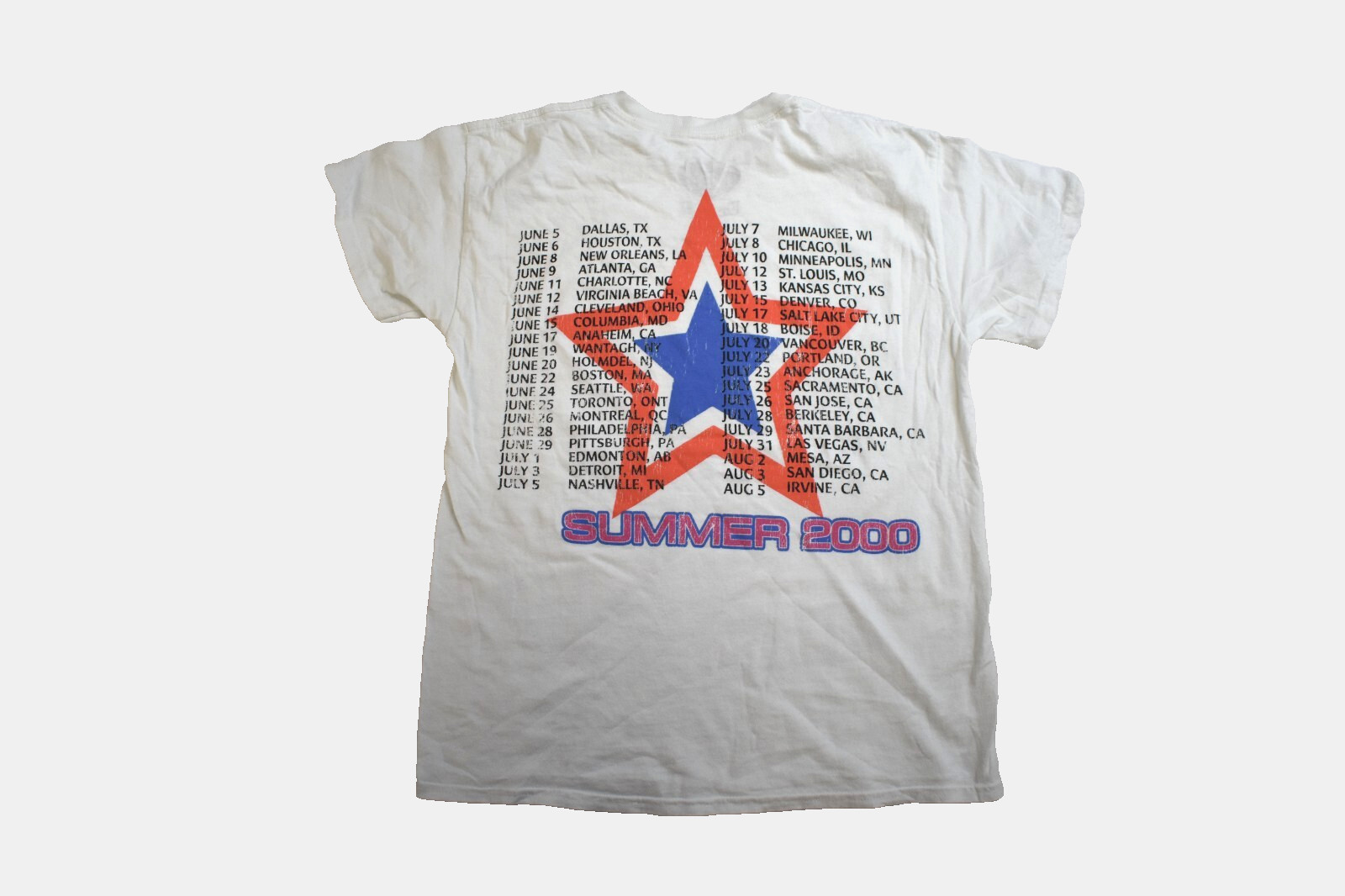 No Doubt Mens Summer 2000 Distressed Graphic (2024 Print) White Shirt New Small gallery