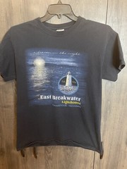 East Breakwater Lighthouse Manistique Michigan A Beacon In the Night T-Shirt