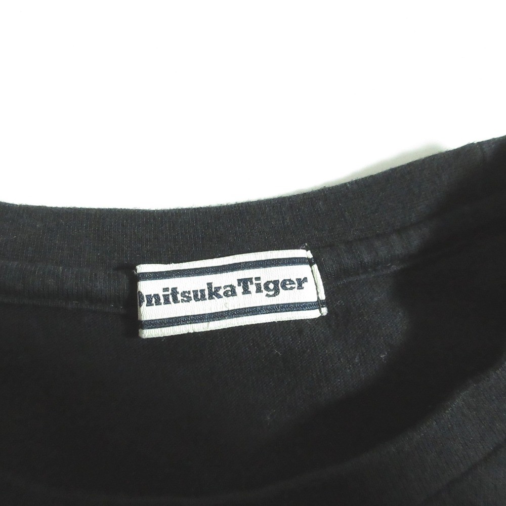 Onitsuka Tiger Sequin Logo T-Shirt, Size Small, Black mens USED gallery