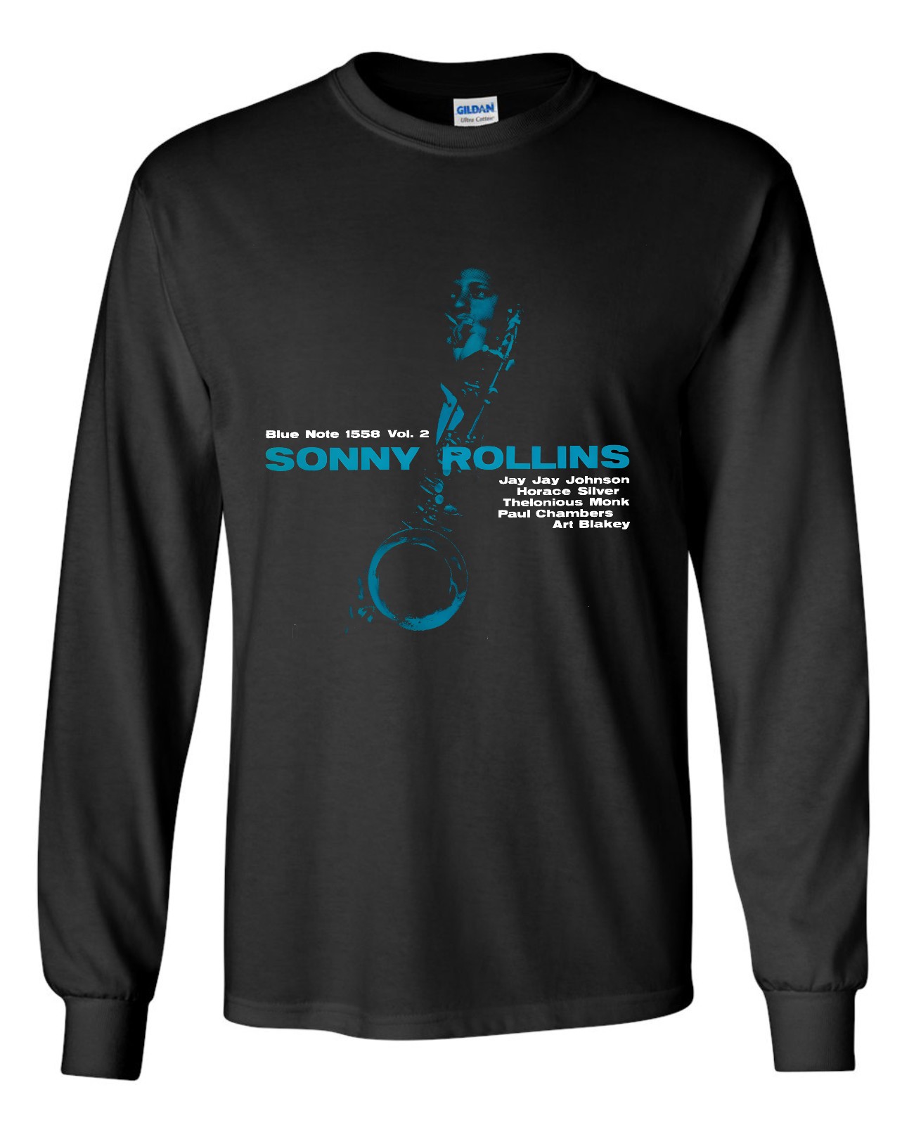 Sonny Rollins long sleeve t-shirt - Blue Note 1558 Jazz Music, Art Blakey gallery