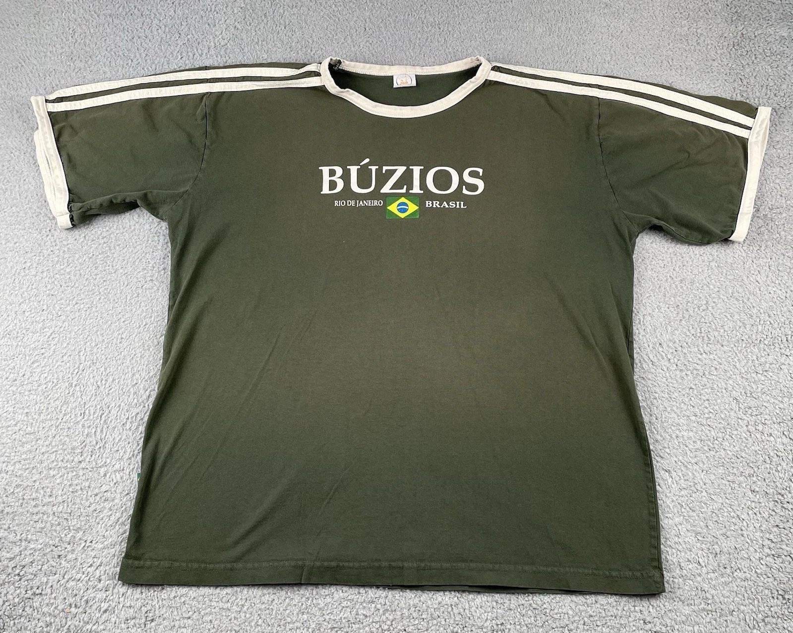 Vintage Corais Buźios Rio De Janeiro Brasil Men’s 2XL Green Shirt Made in Brazil