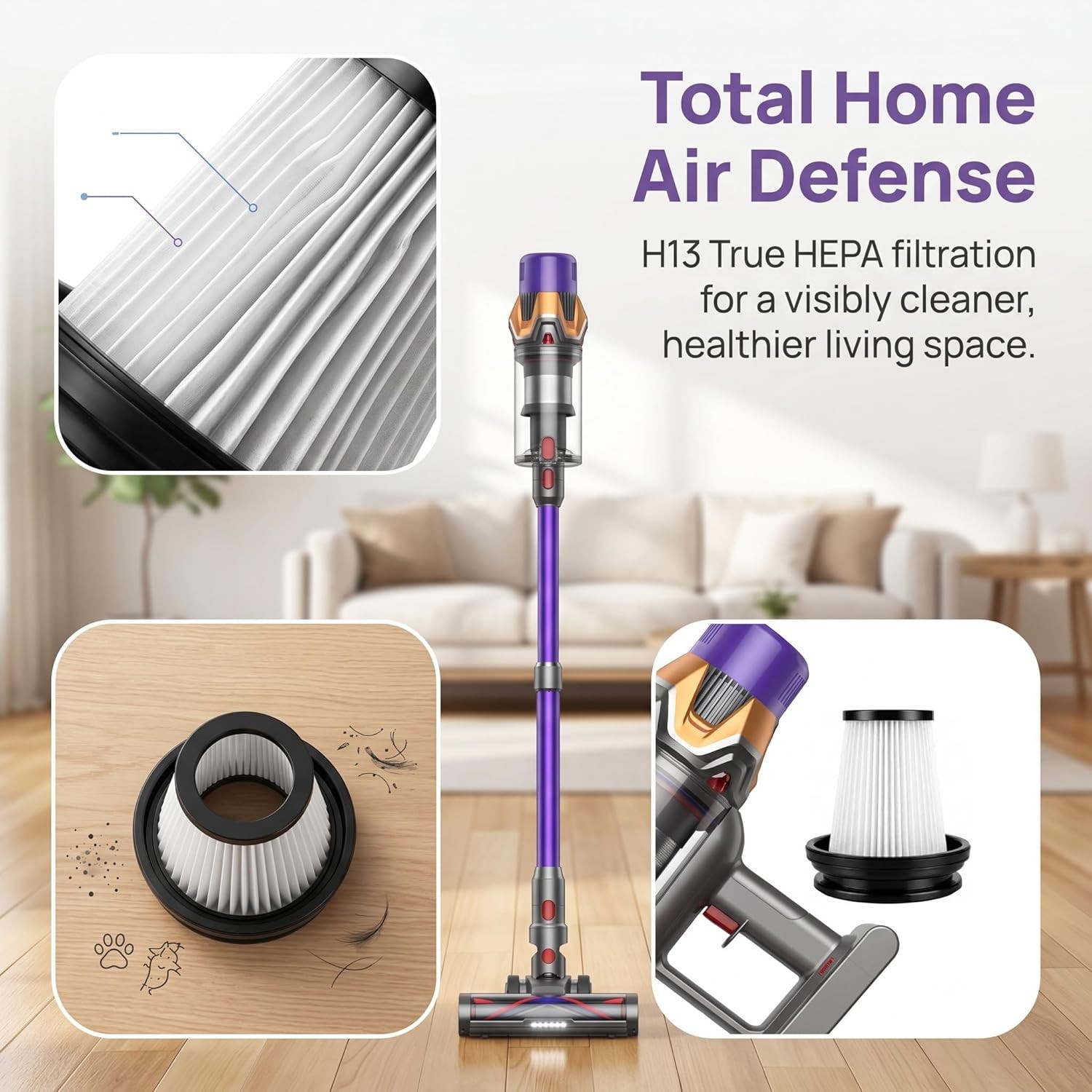 Citivisovd H8 filter compatible with besweep grand portable wireless handheld