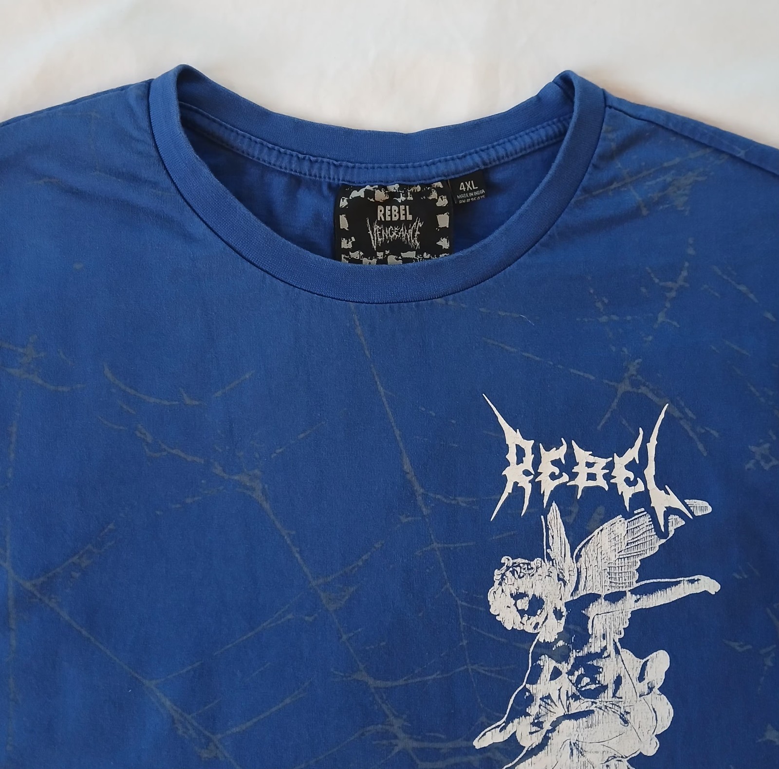 Rebel Vengeance Shirt 4XL Mens Blue All Over Print *Fits 3XL gallery
