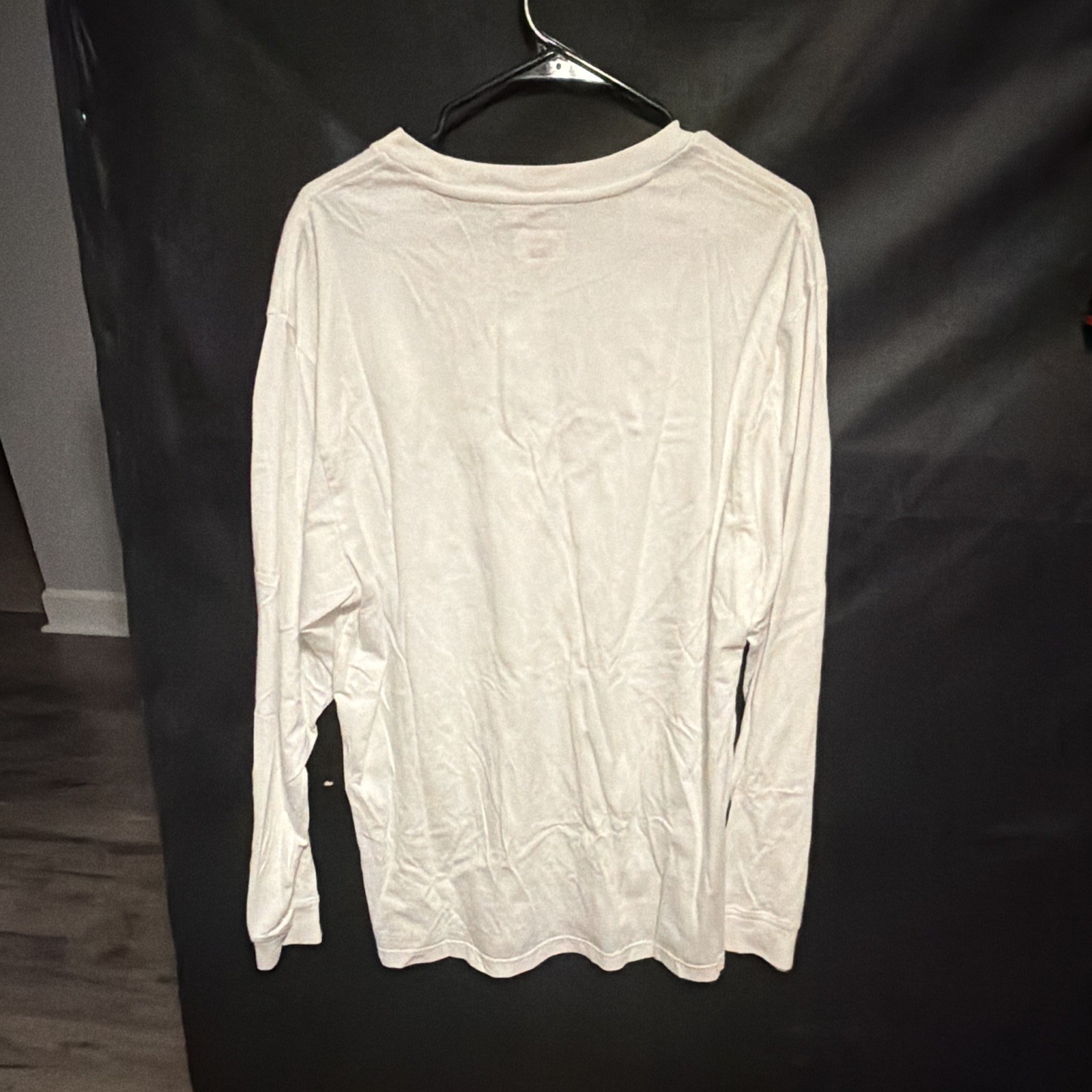 Supreme Men's White Logo Jersey Long Sleeve Crew Neck T-Shirt Size L gallery