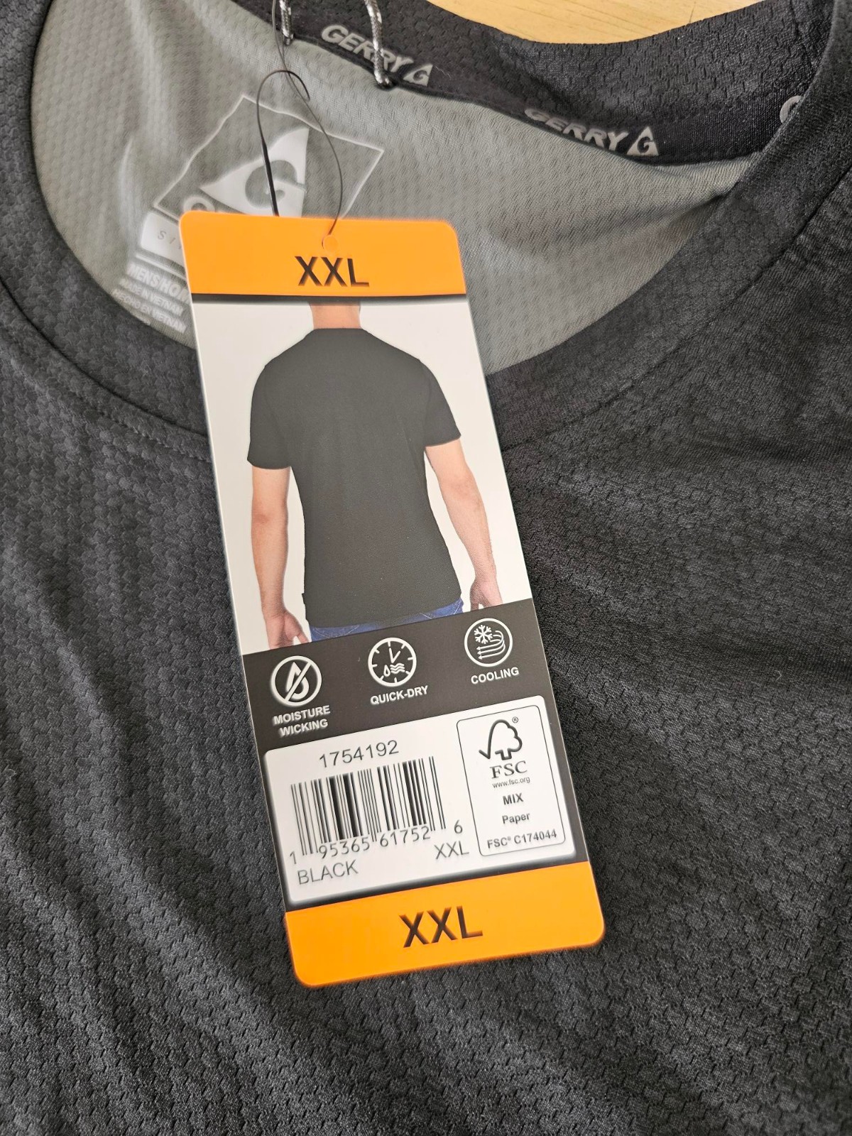 XXL / 2XL - BLACK - Gerry Men's Lightweight Cool Knit Active Gym Tee Shirt gallery