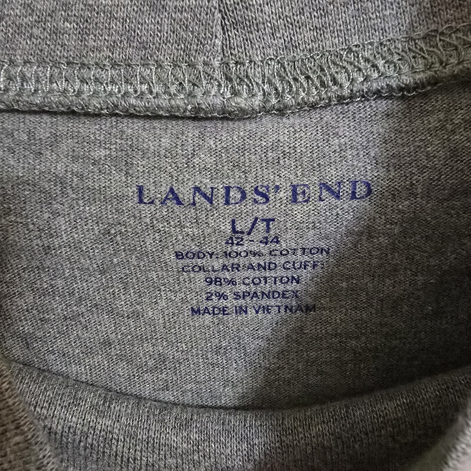 Lands' End Men's L/T Green Solid Mock Neck Long Sleeve Knit Stretch T-Shirt gallery