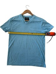 Alpha Beta V Neck Shirt Regular Fit Blue Men’s Size Small Good Condition