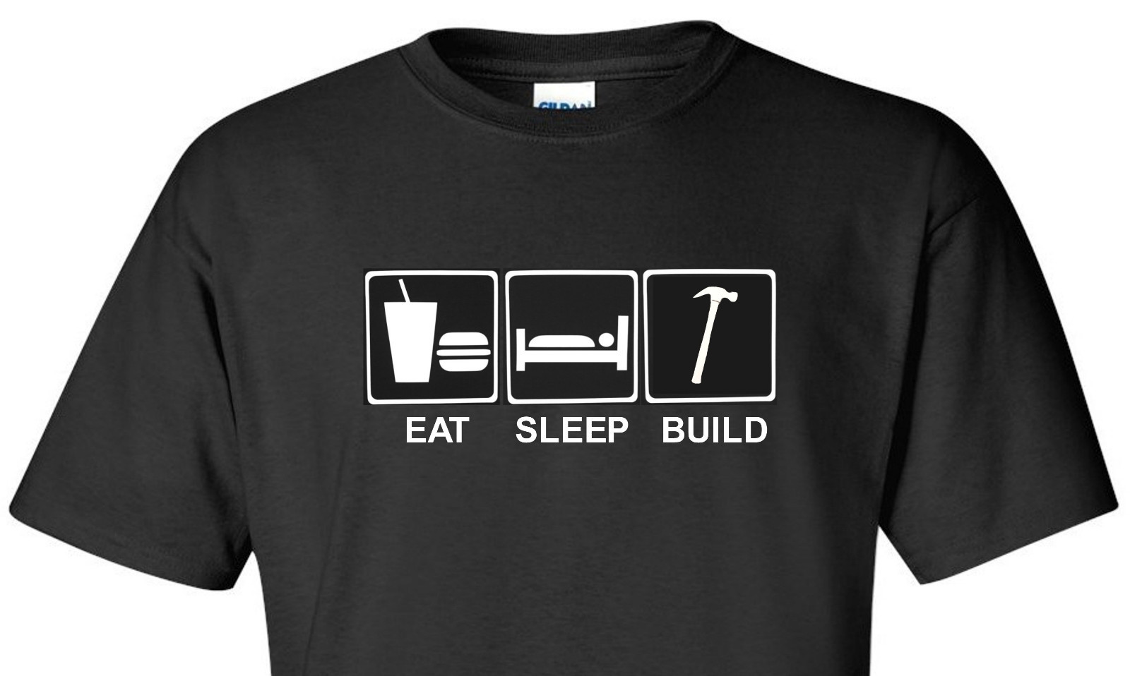 EAT SLEEP BUILD T-Shirt Builder Carpenter Contractor Construction Worker Shirt gallery