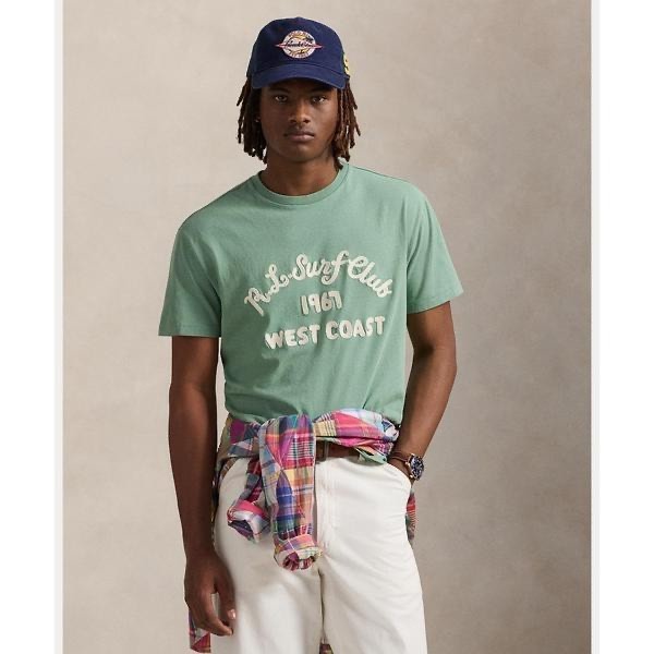 Polo Ralph Lauren Faded Mint R.L. SURF CLUB 1967 WEST COAST Short Sleeve T Shirt gallery