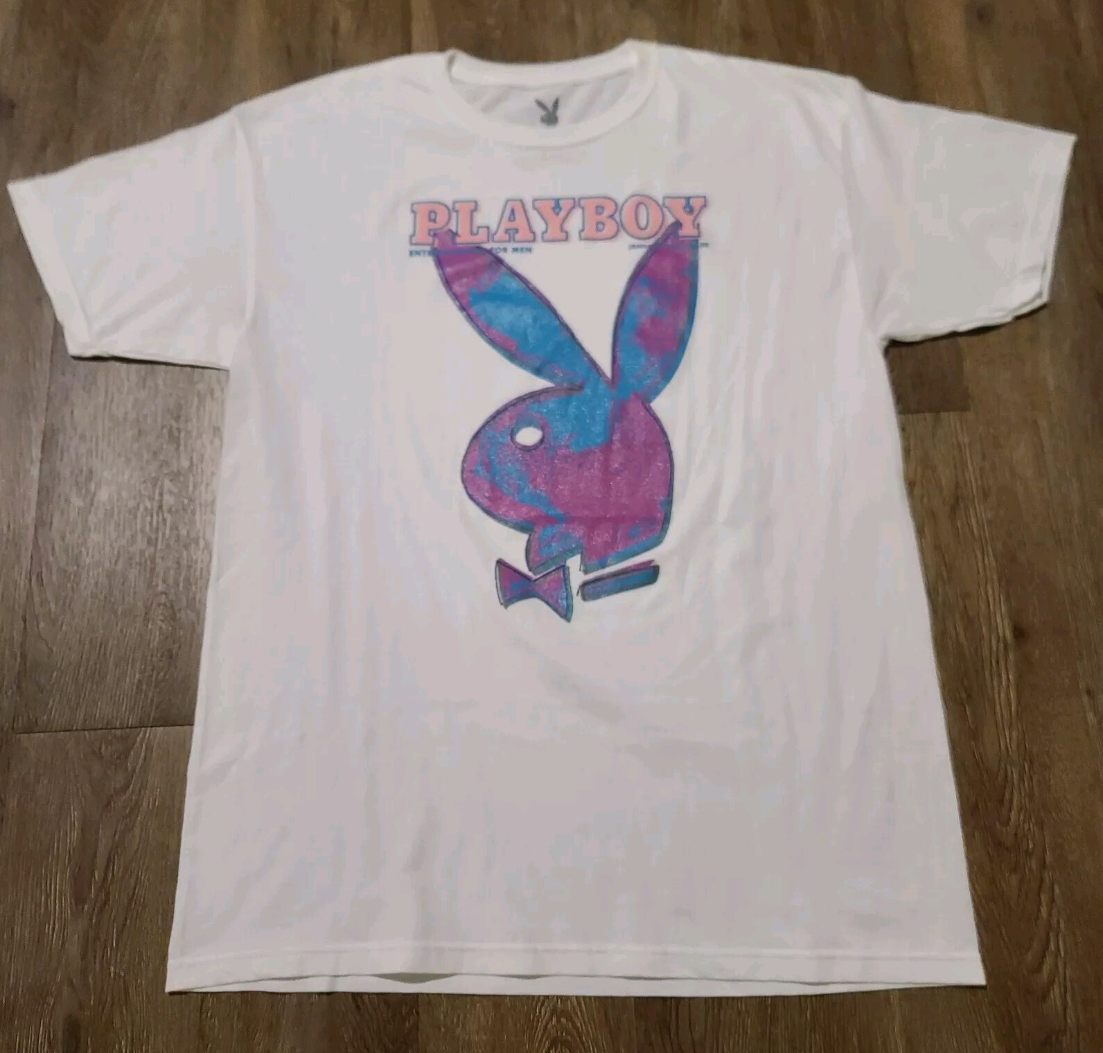 Playboy X Andy Warhol Graphic VTG Styled 1986 Design Cover Logo T-Vintage Sz L