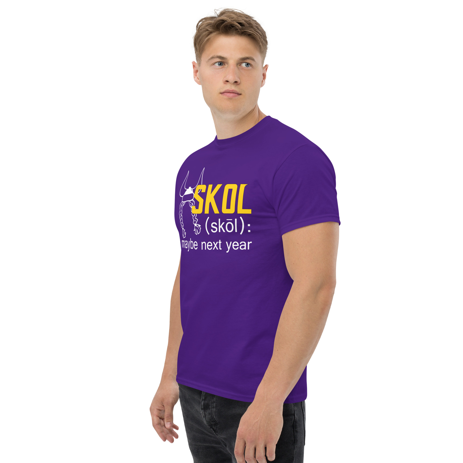 Skol Maybe Next Year T-Shirt Vikings Dad Husband Gift S,M,L,XL,2X gallery