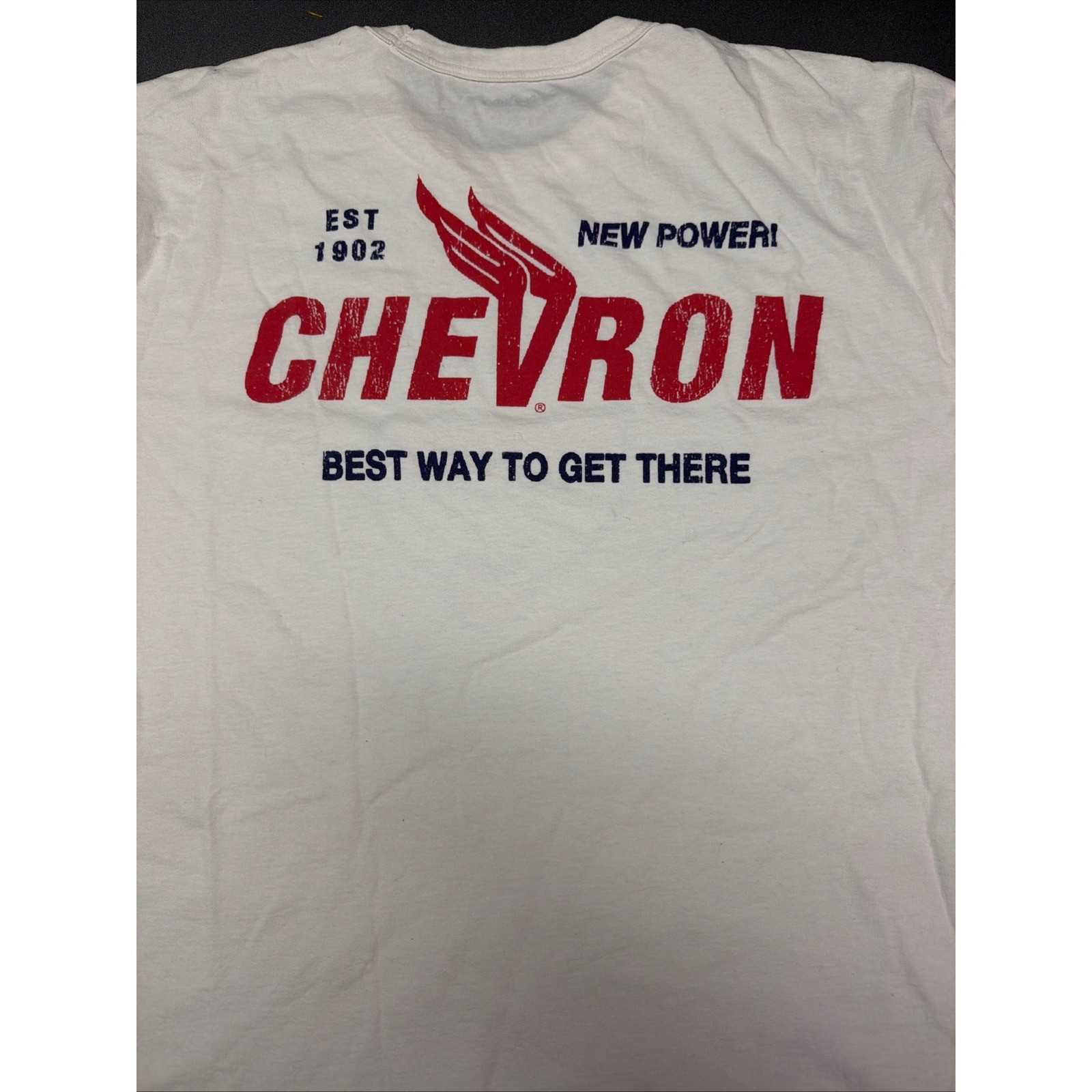 Old Navy Chevron Cropped T Shirt Top Men's Size Large White gallery