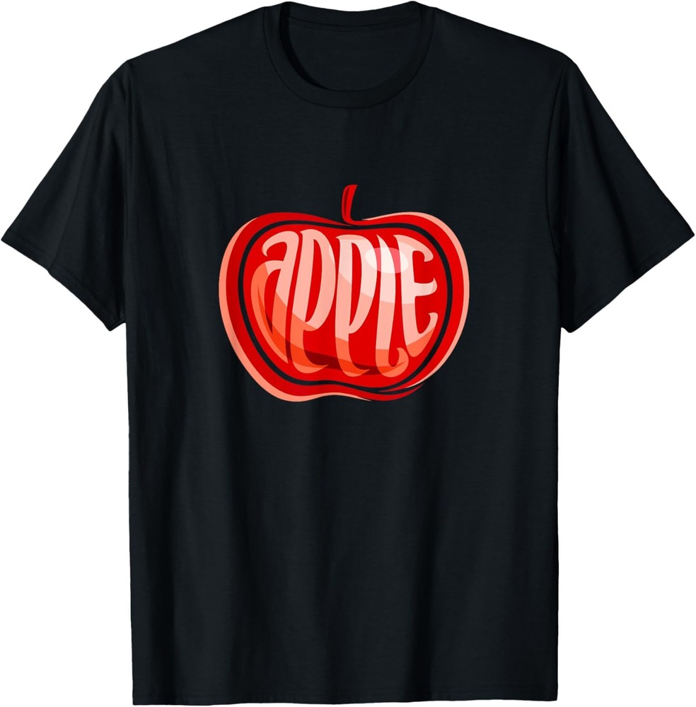 Cool Stylish Red Apple Illustration Novelty Graphic Designs T-Shirt