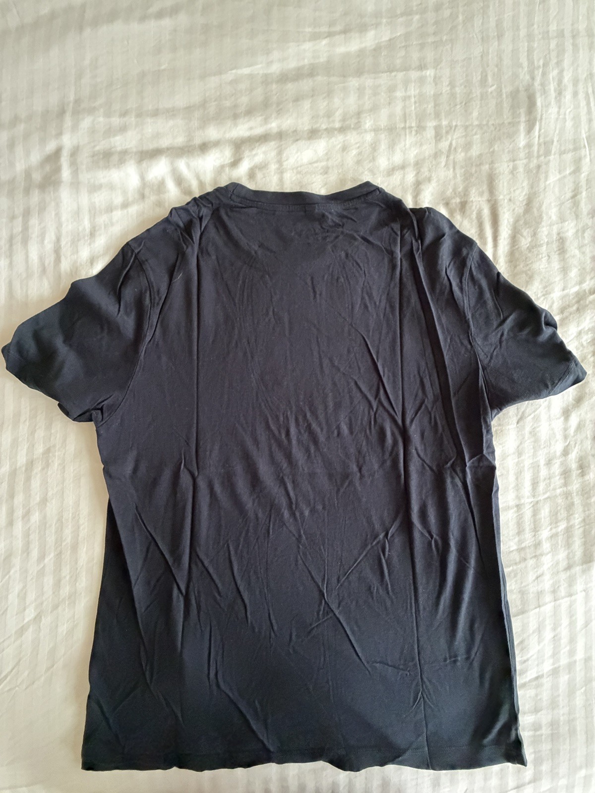Armani Jeans Navy Blue Spellout Cities Graphic Tee - Men's XL - 100% Cotton gallery